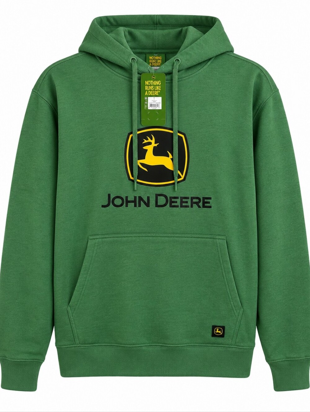 John Deere Green Hoodie with Yellow Logo Mens S NEW